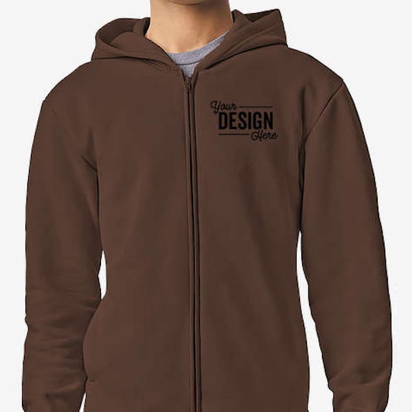 American Apparel ReFlex Fleece Zip Hoodie - Brown