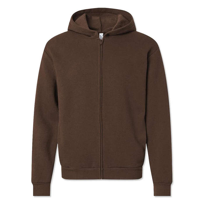 American Apparel ReFlex Fleece Zip Hoodie - Brown