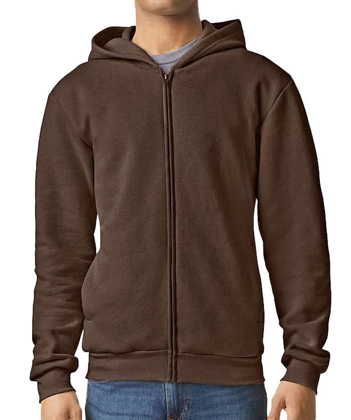 American Apparel ReFlex Fleece Zip Hoodie - Brown 3 American Apparel ReFlex Fleece Zip Hoodie - Brown