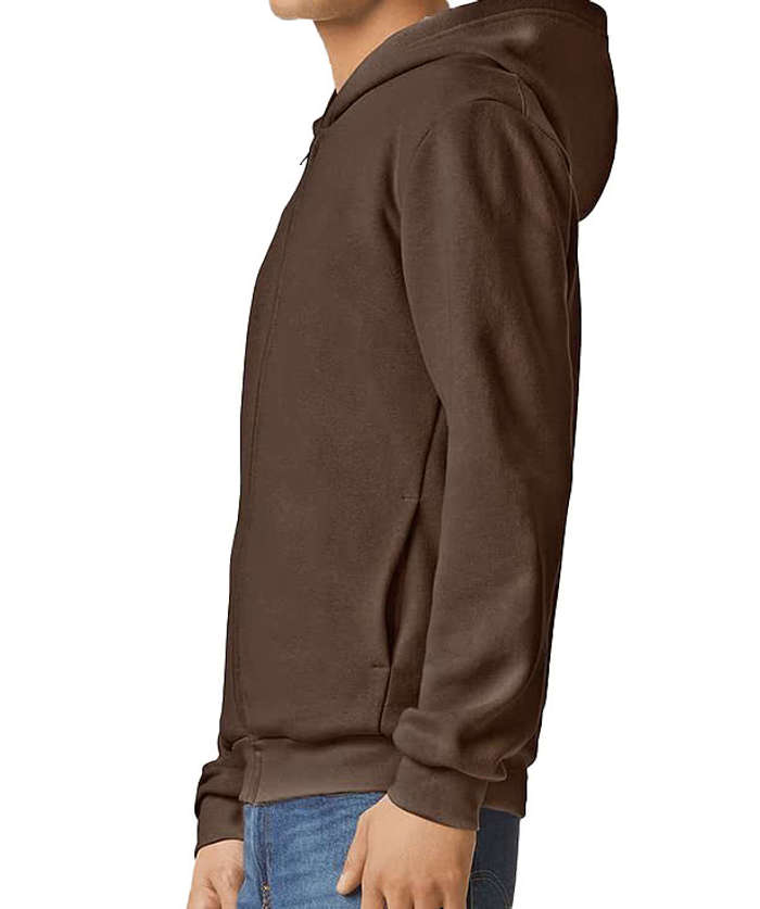 American Apparel ReFlex Fleece Zip Hoodie - Brown 5 American Apparel ReFlex Fleece Zip Hoodie - Brown