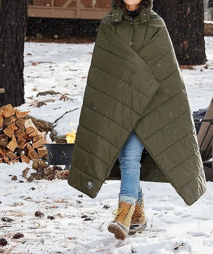 Eddie Bauer Puffy Camp Poncho - Black