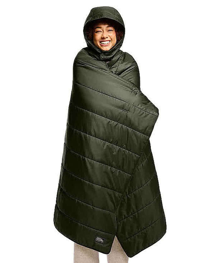 Eddie Bauer Puffy Camp Poncho - Black