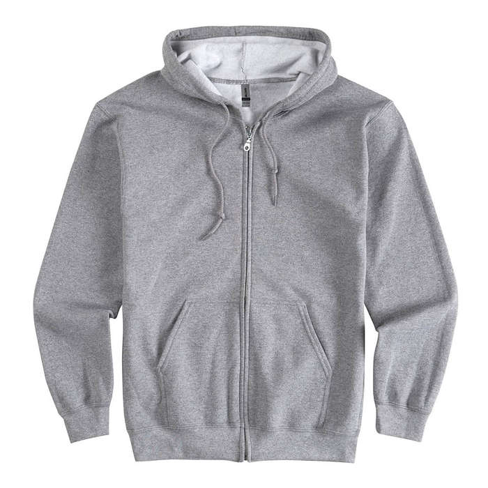 Gildan Midweight 50/50 Zip Hoodie - Embroidered - Cardinal Red