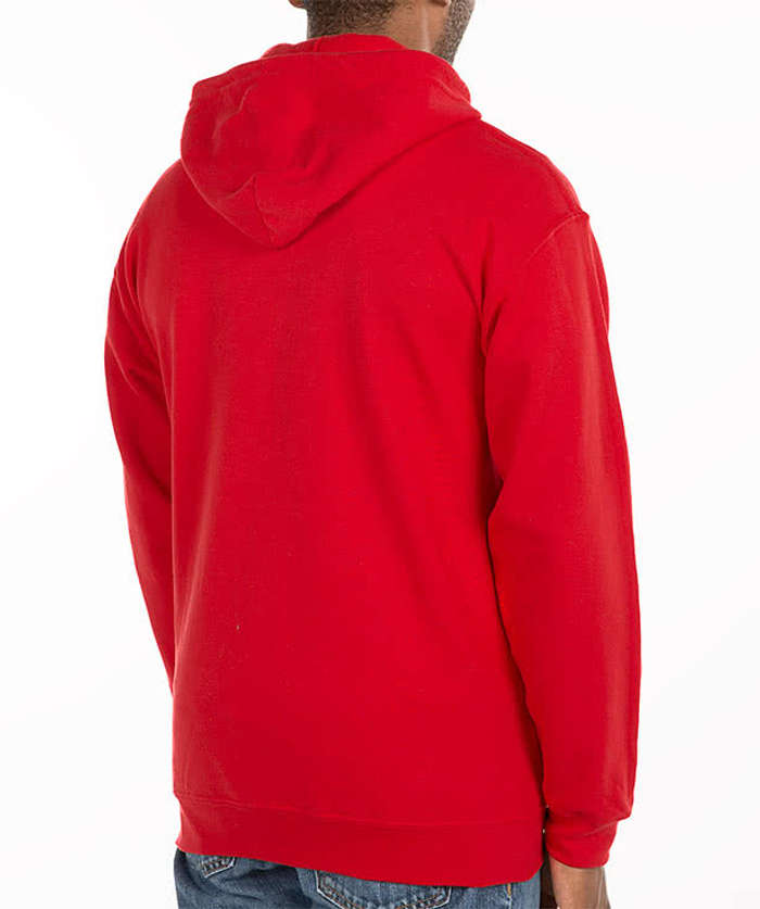 Gildan Midweight 50/50 Zip Hoodie - Embroidered - Cardinal Red