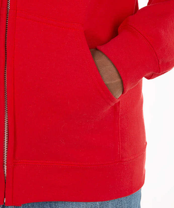 Gildan Midweight 50/50 Zip Hoodie - Embroidered - Cardinal Red