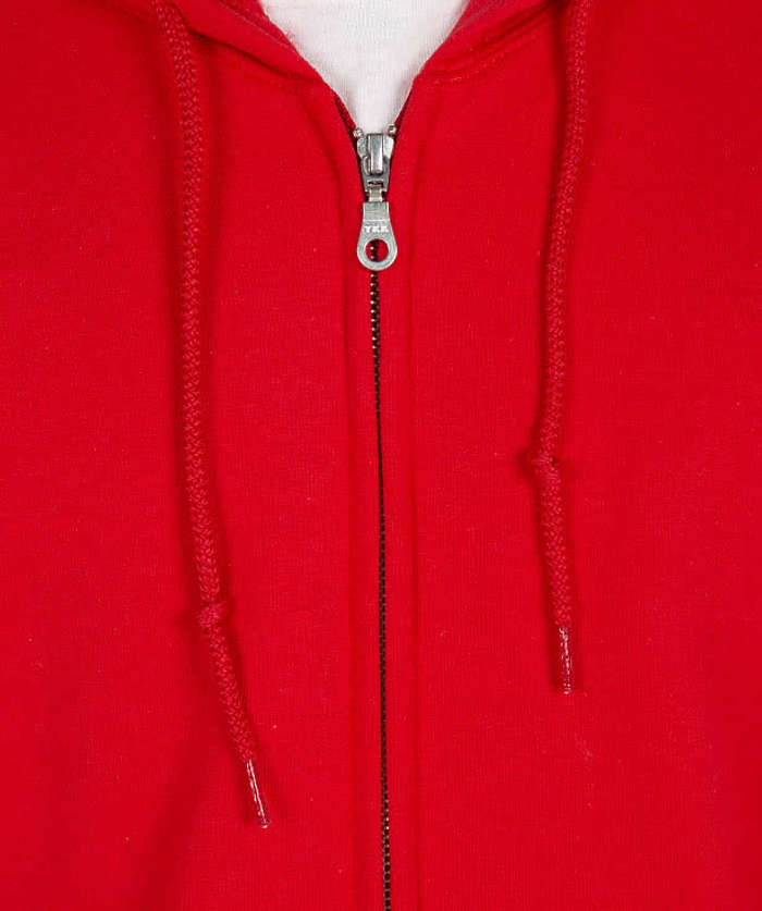 Gildan Midweight 50/50 Zip Hoodie - Embroidered - Cardinal Red