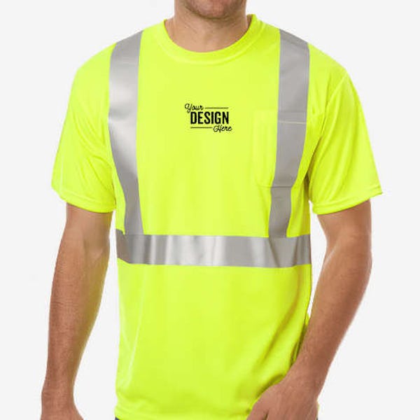 Blue Generation BLU-X-DRI Hi-Visibility Reflective Safety T-shirt - Optic Yellow