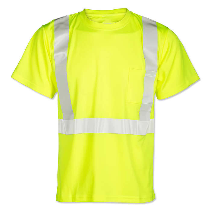 Blue Generation BLU-X-DRI Hi-Visibility Reflective Safety T-shirt - Optic Yellow