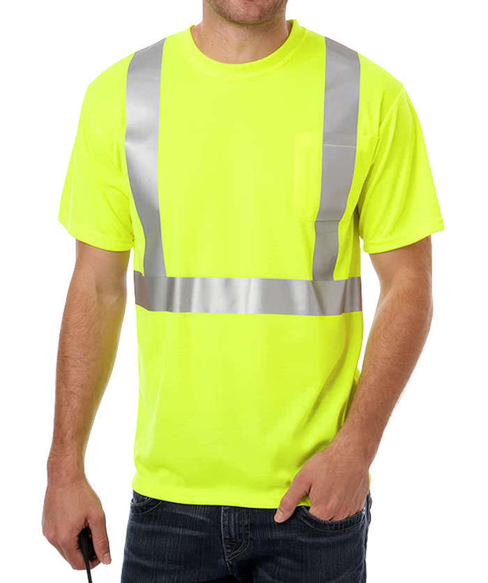Blue Generation BLU-X-DRI Hi-Visibility Reflective Safety T-shirt - Optic Yellow 3 Blue Generation BLU-X-DRI Hi-Visibility Reflective Safety T-shirt - Optic Yellow