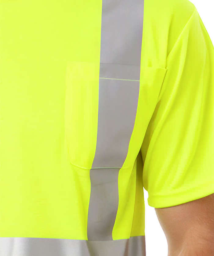 Blue Generation BLU-X-DRI Hi-Visibility Reflective Safety T-shirt - Optic Yellow 4 Blue Generation BLU-X-DRI Hi-Visibility Reflective Safety T-shirt - Optic Yellow