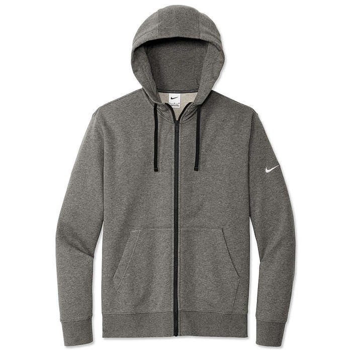 Nike Club Fleece Sleeve Swoosh Zip Hoodie - University Red