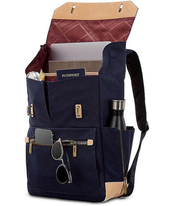 Debossed Hartmann Reserve Backpack - Midnight Navy 4 Debossed Hartmann Reserve Backpack - Midnight Navy