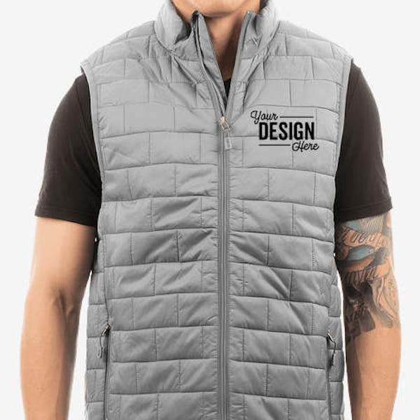 Burnside Quilted Puffer Vest - Steel