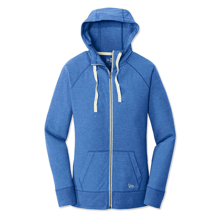 New Era Women's Sueded Lightweight Zip Hoodie - White