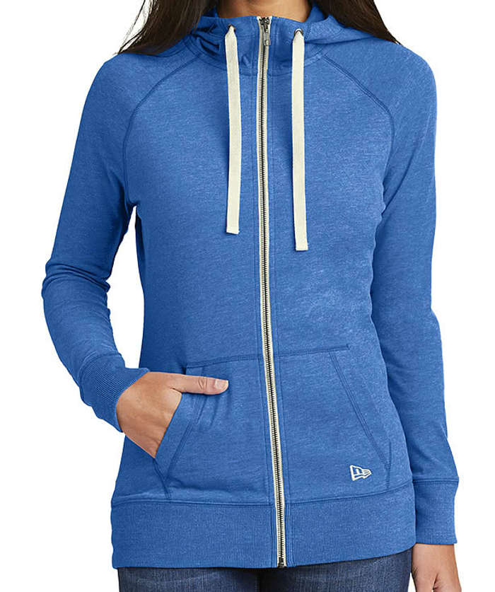 New Era Women's Sueded Lightweight Zip Hoodie - White 3 New Era Women's Sueded Lightweight Zip Hoodie - White