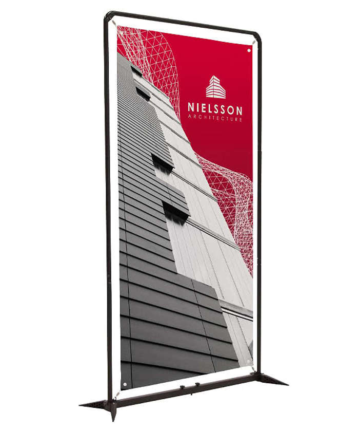Full Color 55" x 90" FrameWorx Single-Sided Banner Display Kit - White