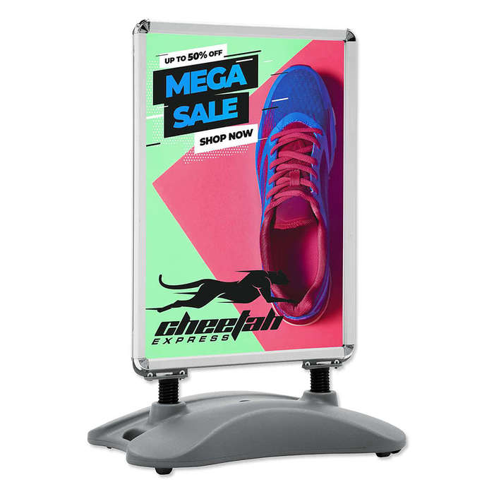 Full Color Outdoor Flex Sign Kit with Ballast Base - White