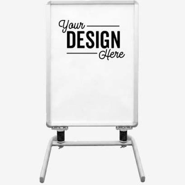 Full Color Outdoor Flex Sign Kit with Spring-Mounted Base - White