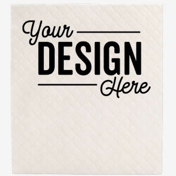 Full Color Lather Up Dish Cloth - White