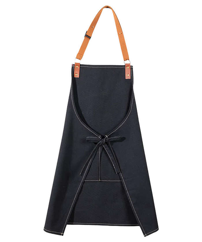 Pitmaster Recycled Cotton Medium Length Two-Pocket Apron - Black 3 Pitmaster Recycled Cotton Medium Length Two-Pocket Apron - Black
