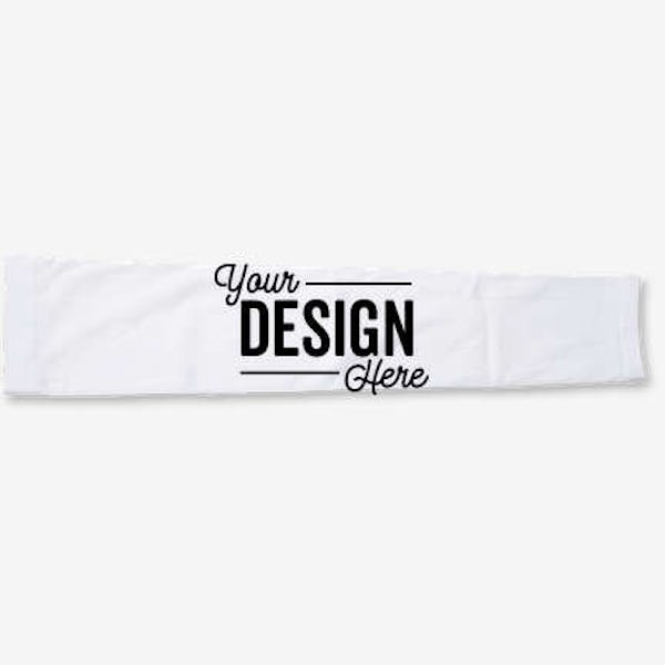 Full Color Large Microfiber Cooling Arm Sleeve - White
