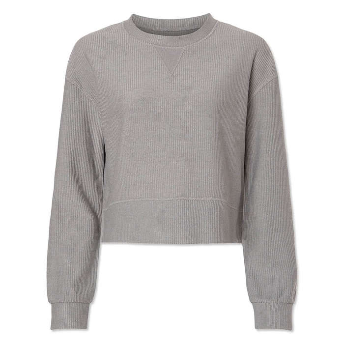 Boxercraft Women’s Boxy Cropped Crewneck Sweatshirt - Navy