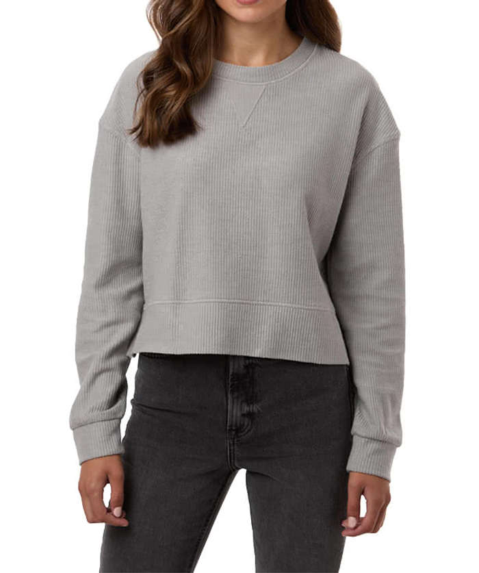 Boxercraft Women’s Boxy Cropped Crewneck Sweatshirt - Navy