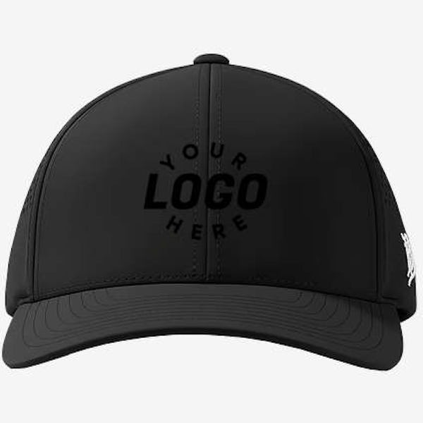 Branded Bills Bare Curved Performance Baseball Hat - Black
