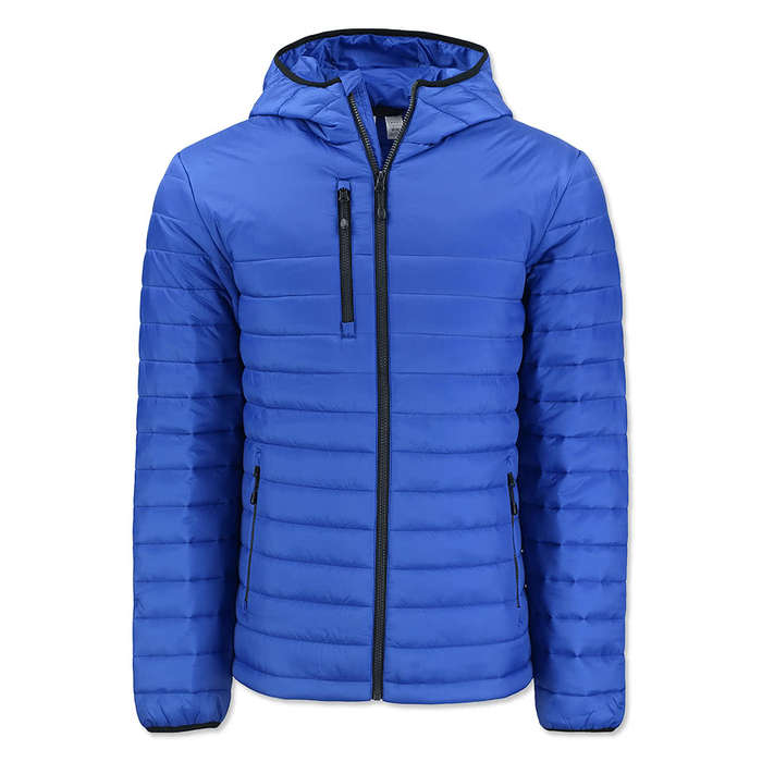Clique by Cutter & Buck Valhalla Recycled Full Zip Puffer Jacket - Pure Slate
