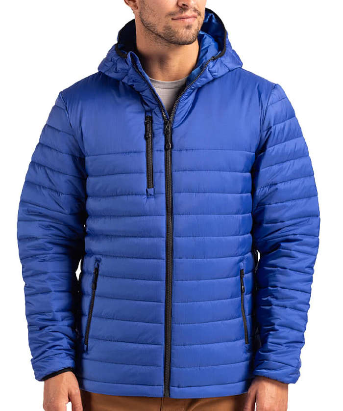 Clique by Cutter & Buck Valhalla Recycled Full Zip Puffer Jacket - Pure Slate