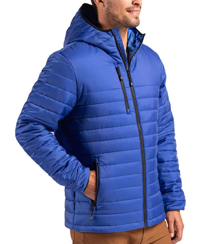 Clique by Cutter & Buck Valhalla Recycled Full Zip Puffer Jacket - Pure Slate