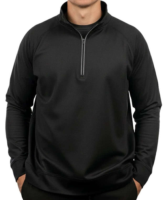 Burnside The Burn Quarter Zip Windbreaker Jacket - Black