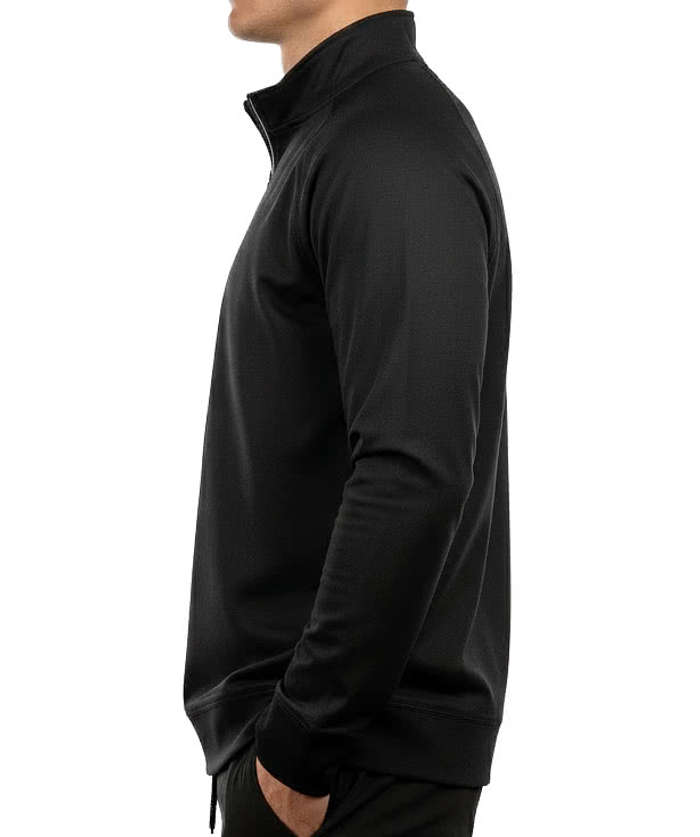 Burnside The Burn Quarter Zip Windbreaker Jacket - Black