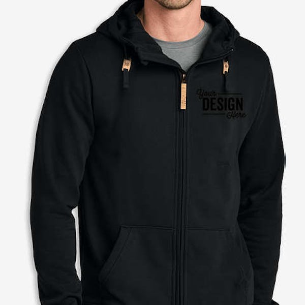 Tentree Space Dye Fleece Zip Hoodie - Meteorite Black