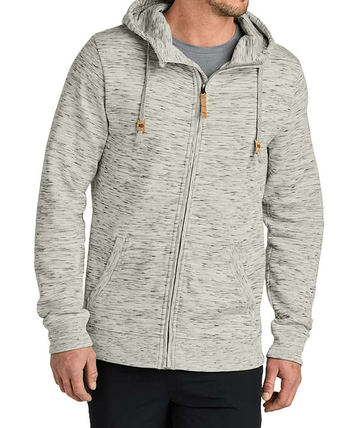 Tentree Space Dye Fleece Zip Hoodie - Meteorite Black