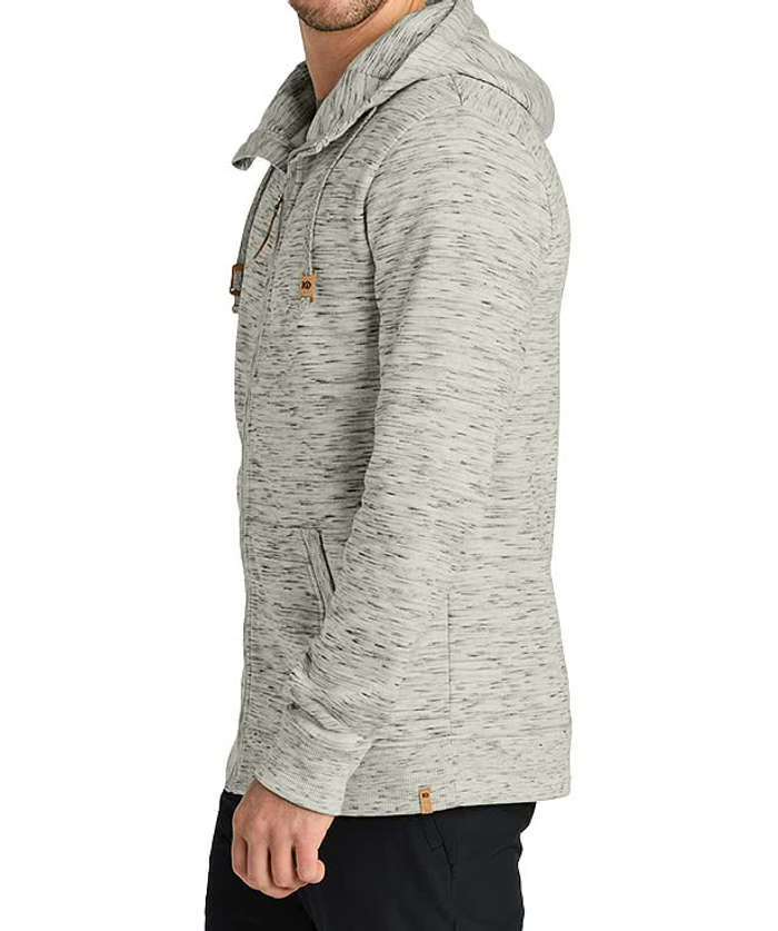 Tentree Space Dye Fleece Zip Hoodie - Meteorite Black
