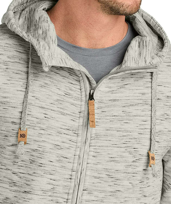Tentree Space Dye Fleece Zip Hoodie - Meteorite Black