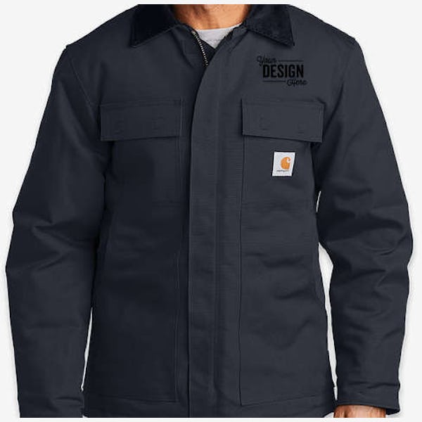 Carhartt Duck Traditional Coat - Printed - Dark Navy