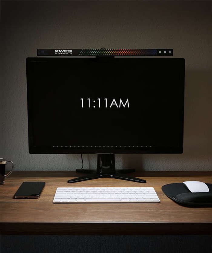 Full Color Screen Saber Computer Monitor Light Bar - Black