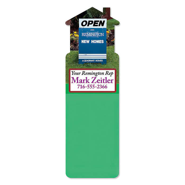 Full Color House Shaped Bookmark - White