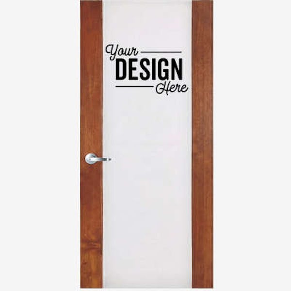 Full Color 24" x 80" Double-Sided Stretch Door Wrap - White
