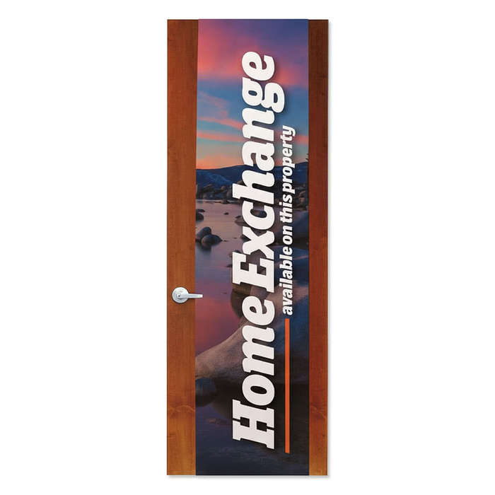 Full Color 24" x 80" Double-Sided Stretch Door Wrap - White