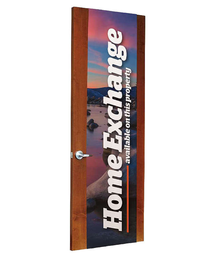 Full Color 24" x 80" Double-Sided Stretch Door Wrap - White