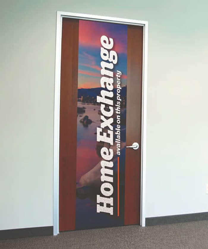 Full Color 24" x 80" Double-Sided Stretch Door Wrap - White