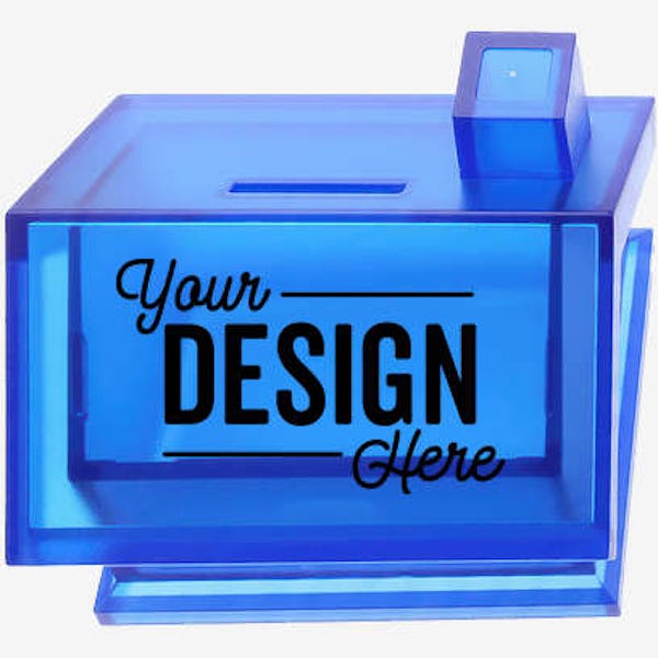 Happy Home House Piggy Bank - Blue