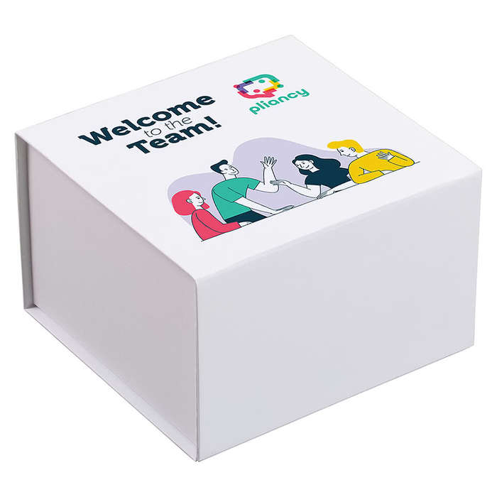 Full Color Premium Mini Magnetic Closure Gift Box - White