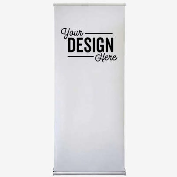 Full Color 34" x 82" Stratus Retractable Banner Kit - White