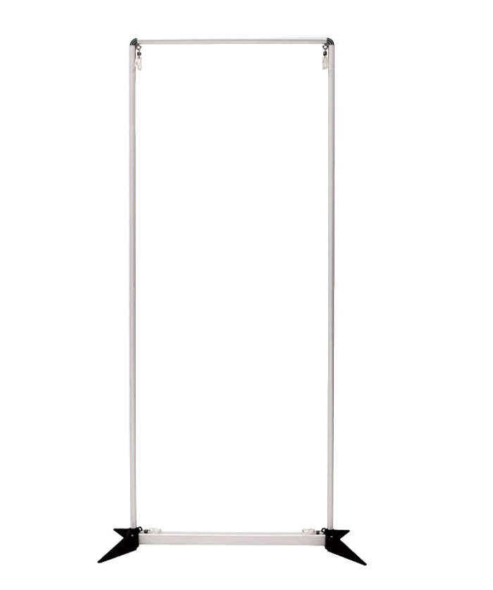 Full Color 37" x 74" FrameWorx Double-Sided Banner Display Kit - White With Black 4 Full Color 37" x 74" FrameWorx Double-Sided Banner Display Kit - White With Black