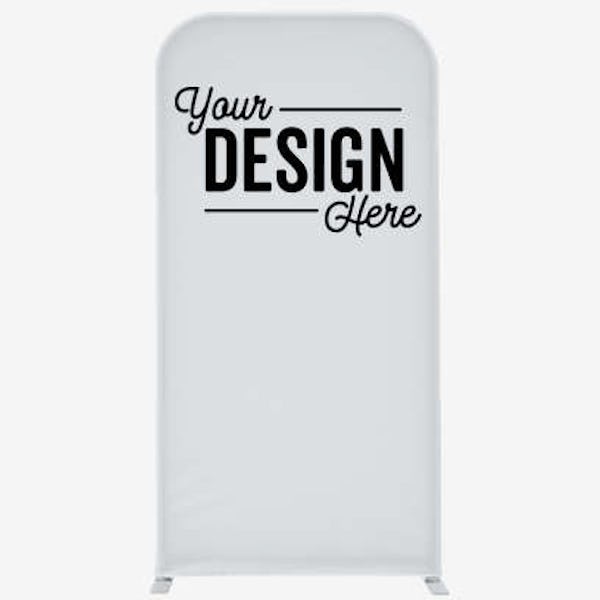 Full Color 24" x 49.5" Eurofit Double-Sided Tabletop Banner Display Kit - White