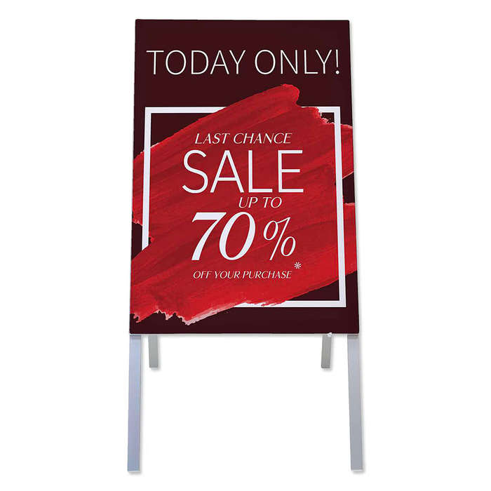 Full Color 23" x 44" Impress Lite A-Frame Sign Kit - White